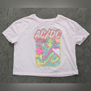 Pink ACDC Crop Top